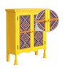 Cara Solid Wood Cabinet in Yellow Colour