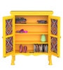 Cara Solid Wood Cabinet in Yellow Colour