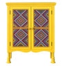 Cara Solid Wood Cabinet in Yellow Colour