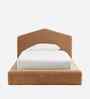 Caramel Arch Boucle Kids Toddler Bed With Box Storage In Brown Colour