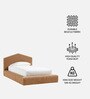 Caramel Arch Kids Toddler Bed In Brown Colour