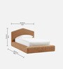 Caramel Arch Kids Twin Bed In Brown Colour