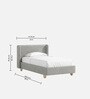 Caramel Arch Kids Twin Bed In Ivory Colour