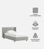 Caramel Arch Kids Twin Bed In Ivory Colour