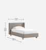Caramel Arch Velvet Suede Kids Twin Bed With Box Storage In Grey Colour