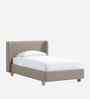 Caramel Arch Velvet Suede Kids Twin Bed With Box Storage In Grey Colour
