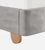 Caramel Arch Velvet Suede Kids Twin Bed With Box Storage In Ivory Colour
