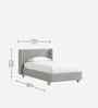 Caramel Arch Velvet Suede Kids Twin Bed With Hydraulic Storage In Ivory Colour