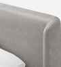 Caramel Arch Velvet Suede Kids Twin Bed With Hydraulic Storage In Ivory Colour