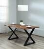 Caravan Solid Wood 6 Seater Dining Table in Walnut Finish
