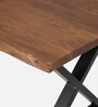 Caravan Solid Wood 6 Seater Dining Table in Walnut Finish