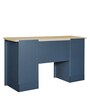 Carden Writing Table in Euro Oak & Aqua Blue Finish
