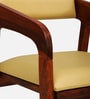Carden N Sheesham Wood Arm Chair In  Honey Oak Finish With Back Cushion