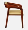 Carden N Sheesham Wood Arm Chair In  Honey Oak Finish With Back Cushion