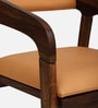 Carden N Sheesham Wood Arm Chair In Provincial Teak Finish With Back Cushion