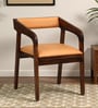 Carden N Sheesham Wood Arm Chair In Provincial Teak Finish With Back Cushion