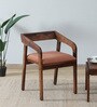 Carden Sheesham Wood Arm Chair In Scratch Resistant Provincial Teak Finish And Mocha Mousse Colour