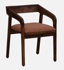 Carden Sheesham Wood Arm Chair In Scratch Resistant Provincial Teak Finish And Mocha Mousse Colour