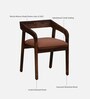 Carden Sheesham Wood Arm Chair In Scratch Resistant Provincial Teak Finish And Mocha Mousse Colour