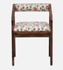 Carden Sheesham Wood Arm Chair with Back Cushion in Scratch Resistant Rustic Teak Finish