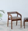 Carden Sheesham Wood Arm Chair with Back Cushion In Scratch Resistant Rustic Teak Finish
