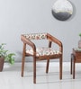 Carden Sheesham Wood Arm Chair with Back Cushion in Scratch Resistant Rustic Teak Finish