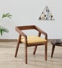 Clingen Sheesham Wood Arm Chair In Rustic Teak & Beige Colour