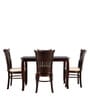 Cardiff Solid Wood 4 Seater Dining Set in Expresso Finish