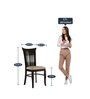 Cardiff Round Solid Wood 4 Seater Dining Set in Expresso Finish