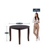 Cardiff Round Solid Wood 4 Seater Dining Set in Expresso Finish