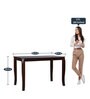 Cardiff Solid Wood 4 Seater Dining Set in Expresso Finish