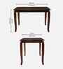Cardiff Elite 4 Seater Rubber Wood Rectangular Dining Table