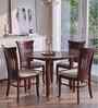 Cardiff Elite 4 Seater Solid Rubber Wood Dining Set