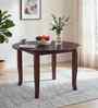 Cardiff Elite 4 Seater Solid Rubber Wood Round Dining Table