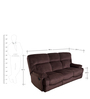 Cardiff 3 Seater Recliner Sofa in Chocolate Colour