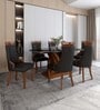 Cardinal 6 Seater Dining Set In Black Colour With Matte Finish