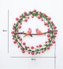 Cardinal Berry Wreath Multicolour Handmade Metal Wall Art