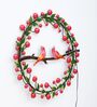 Cardinal Berry Wreath Multicolour Handmade Metal Wall Art
