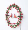 Cardinal Berry Wreath Multicolour Handmade Metal Wall Art