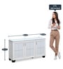 Caren Medium Shoe Cabinet in White Colour Caren Medium Shoe Cabinet in White Colour
