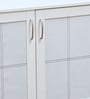 Caren Medium Shoe Cabinet in White Colour Caren Medium Shoe Cabinet in White Colour