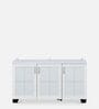 Caren Medium Shoe Cabinet in White Colour Caren Medium Shoe Cabinet in White Colour