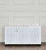 Caren Medium Shoe Cabinet in White Colour Caren Medium Shoe Cabinet in White Colour