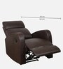Carerra Leatherette 1 Seater Manual Recliner in Dark Brown Colour
