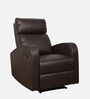 Carerra Leatherette 1 Seater Manual Recliner in Dark Brown Colour
