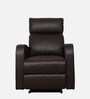 Carerra Leatherette 1 Seater Manual Recliner in Dark Brown Colour