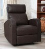 Carerra Leatherette 1 Seater Manual Recliner in Dark Brown Colour
