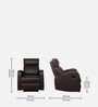 Carerra Leatherette 1 Seater Manual Recliner in Dark Brown Colour