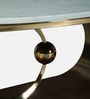 Carew Coffee Table In Golden Finish with Marble Top