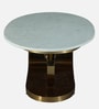 Carew Coffee Table In Golden Finish with Marble Top